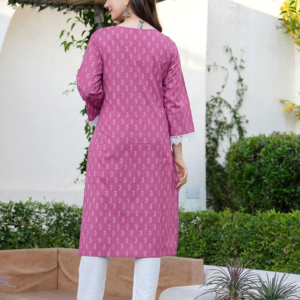 Rayon Printed Straight Kurti