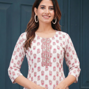 Rayon Printed Straight Kurti