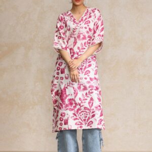 Rayon Printed Stylish Straight Kurti