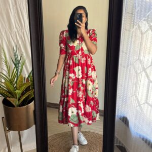 Rayon tiered Anarkali