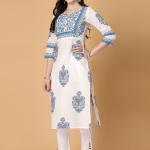 Cotton Printed Straight Kurti