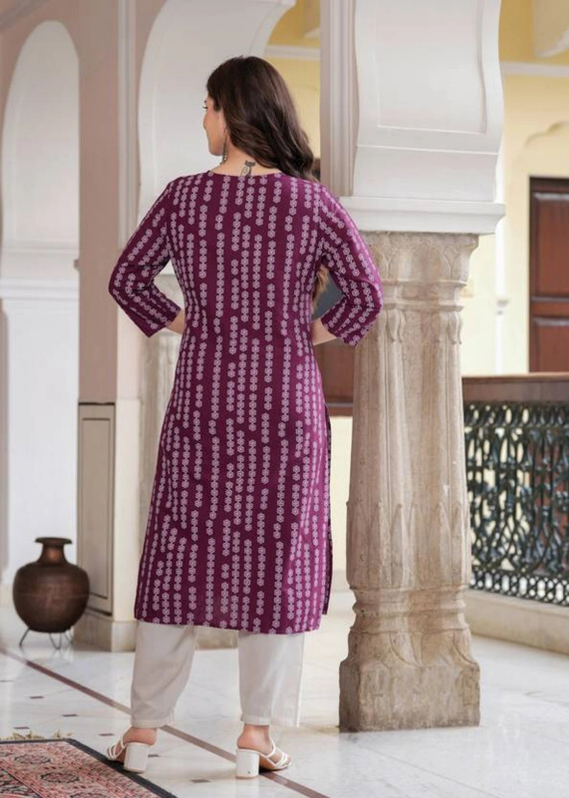 Rayon Printed Straight Kurti - Image 5