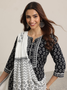 Cotton Printed Kurti Pant Dupatta Set
