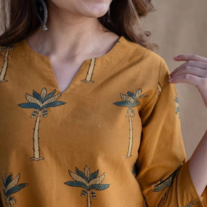 A line kurti set with plazo