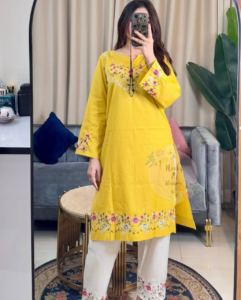 Red Embroidered Co-ord Set