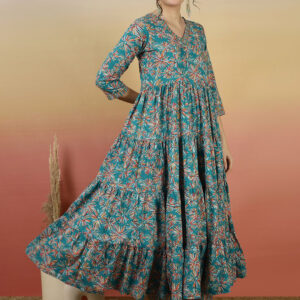 Cotton Printed Anarkali Kurti for Women